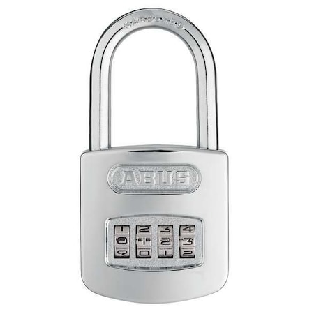 Abus Combination Padlock, Front, Black/Silver 160HB/50-50