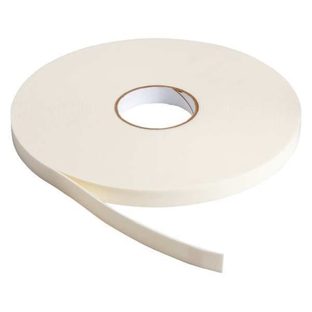 Brady Foam Tape, White, 36 yd L, 3/4 in W 78273