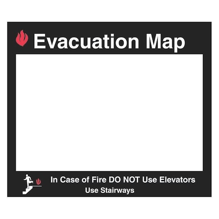 Zoro Select Evacuation Map Holder, 15 x 17-1/2 In. 102852