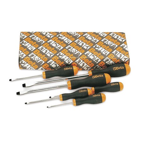 Beta Screwdriver Set, Slotted, 6 pcs 012010206