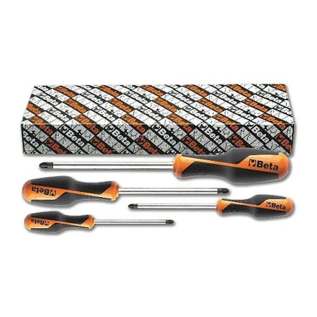 Beta Screwdriver Sets, 1269PZ/S4, 4 pcs. #0, #1, #2, #3 012690304