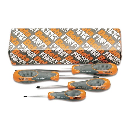Beta Screwdriver Set, 1292/S4, 4 pcs. #0, #1, #2, #3 012920304