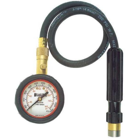 Haltec Dial Gauge, Long Hose/Handle, 0-160 psi GA-276