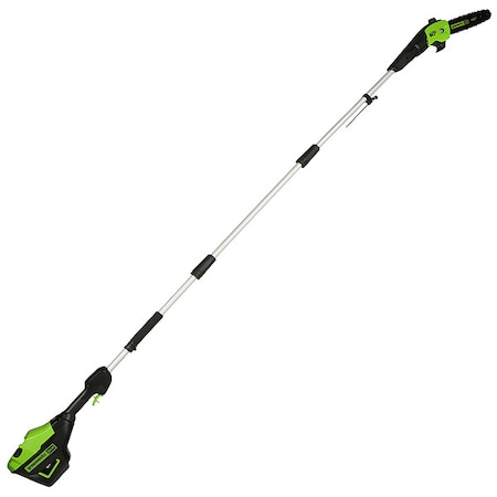 Greenworks Cordless Pole Saw, Bar Length 10", 2.0 Ah 1405802