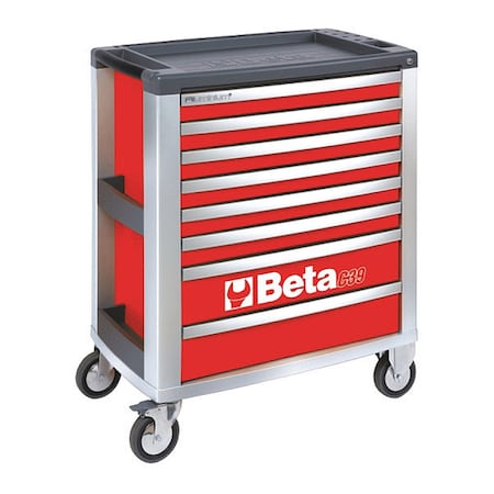 Beta Mobile Roller Cabinet, 8 Drawer, Red 039000043