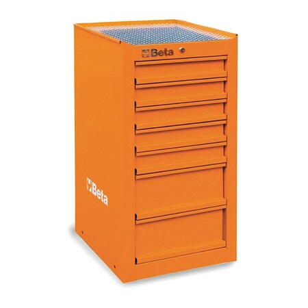 Beta Side Cabinet, 7 Drawer, Orange 038000081