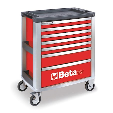 Beta Mobile Roller Cabinet, 7 Drawer, Red 039000003