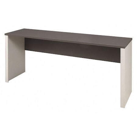 Bestar Credenza Connexion Credenza, Slate/Sandstone, 23.4" D X 30.4" H, 71.1" W X Melamine, Slate/Sandstone 93612-1159