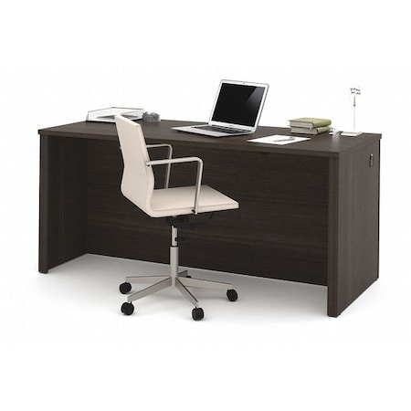 Embassy Executive Desk Executive Desk, 66", Dark Chocolate, 29.8" D X 30.4" H, 66" W X Melamine 60400-2179