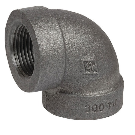 Zoro Select 90 Degree Elbow 90 Degree Elbow, 1-1/4" Pipe, FNPT, Malleable Iron, Class 300 4316000460