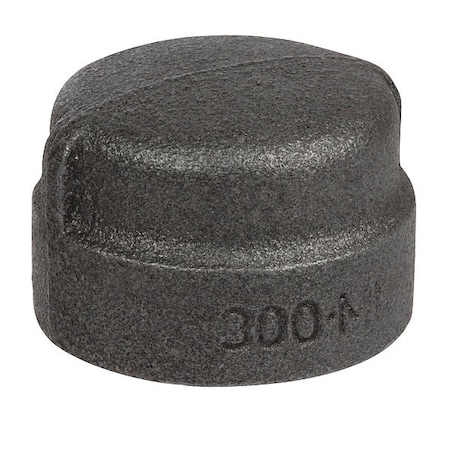Zoro Select Cap Cap, 2" Pipe, FNPT, Malleable Iron 4316000264
