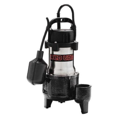 Red Lion 1 HP 2'' FNPT, 1-1/2'' FNPT Adapter Include Sump Pump, 1 HP, 5300 gph, SS, Tethered 115V 14942782