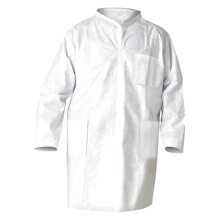 Kimtech Lab Coat, SMS, 3 Pockets, Snaps, 25 PK 10030