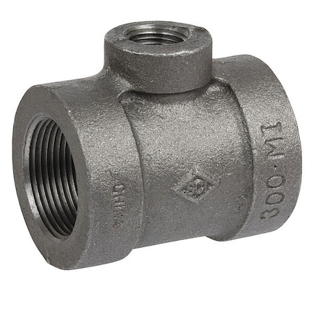 Zoro Select Reducing Tee Reducing Tee, 2" x 2" x 3/4" Pipe, FNPT x FNPT x FNPT, Malleable Iron 4316002248