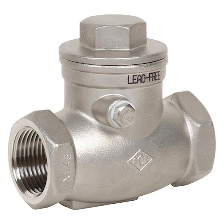Zoro Select Check Valve, 1-1/2", 316, Thrd 200 4373002160