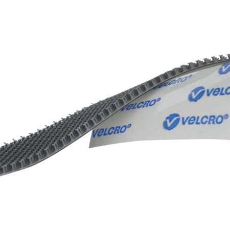 Velcro Brand Reclosable Fastener, Rubber Adhesive, 75 ft, 1 in W, Silver 128918