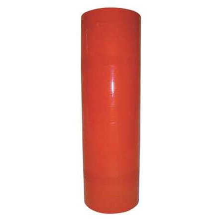 Zoro Select Stretch Wrap, 18" W x 1500 ft. L, 80 ga, Cast Style, Orange, Standard Duty 15A987