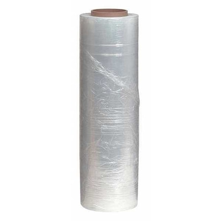 Zoro Select Stretch Wrap, 15" W x 1500 ft. L, 80 ga, Cast Style, Clear, Standard Duty 15A995