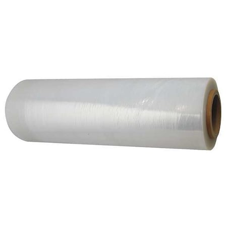 Zoro Select Stretch Wrap, 18" W x 1500 ft. L, 90 ga, Cast Style, Clear, Standard Duty 15C003