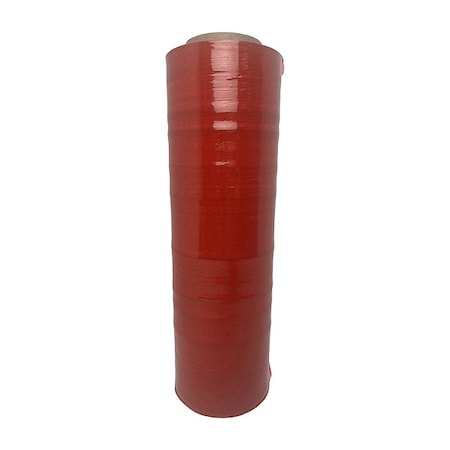 Zoro Select Stretch Wrap, 18" W x 1500 ft. L, 80 ga, Cast Style, Red, Standard Duty 15C007