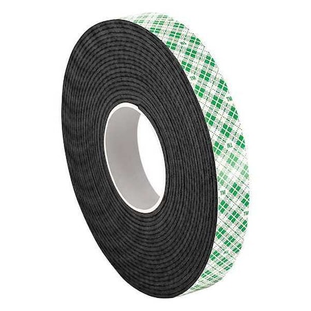 3M Double-Sided Foam Tape, 1/2 in W, 5 yd L, 1/16 in, Polyurethane Foam, Double-Sided 4056