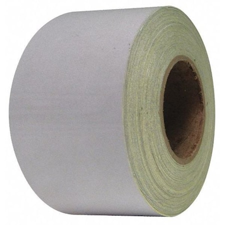 Zoro Select Floor Marking Tape, Urethane/Glass Microspheres, Solid, White, 3 in W., 5.5 to 6.5 mil Thickness 15D049
