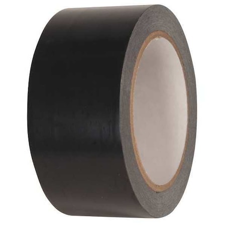 Zoro Select Floor Marking Tape, vinyl, Solid, Black, 2 in W., 2.4 mil Thickness 15D716
