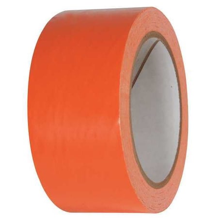 Zoro Select Floor Marking Tape, vinyl, Solid, Orange, 2 in W., 2.4 mil Thickness 15D722