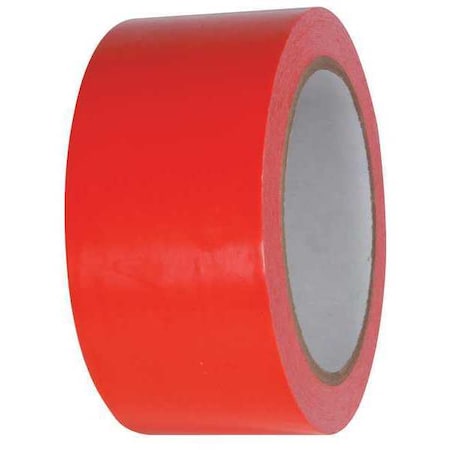 Zoro Select Floor Marking Tape, vinyl, No Legend, Red, 2 in W., 2.4 mil Thickness 15D723