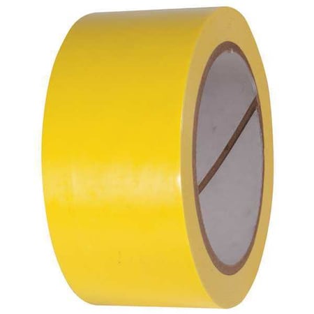 Zoro Select Floor Marking Tape, vinyl, Solid, Yellow, 2 in W., 2.4 mil Thickness 15D726