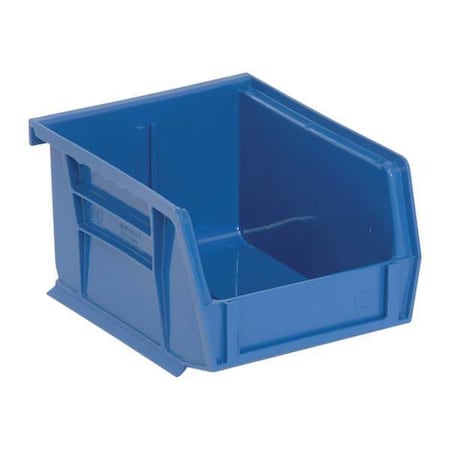 Quantum Storage Systems Hang & Stack Storage Bin, Polypropylene, 4 1/8 in W, 3 in H, 5 in L, Blue QUS200BL