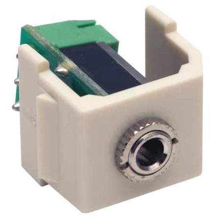 Hubbell Premise Wiring SnapFit Keystone Stereo Jack, 3.5mm, Screw SF35STOW