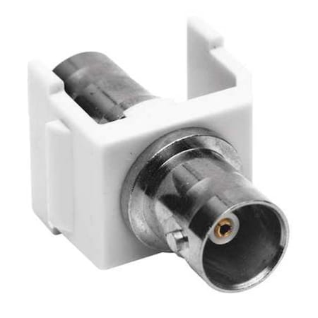 Hubbell Premise Wiring Coupler, BNC Connector, Pass Thru, F/F, Wht SFBW