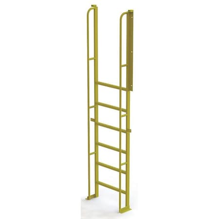 Tri-Arc 112 in Overall H, Ladder, Steel, 7 Steps, Yellow Powder Coated Finish, 1,000 lb Load Capacity UCL9007246