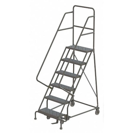 Tri-Arc 106 in H Steel Rolling Ladder, 7 Steps, 450 lb Load Capacity KDSR107246