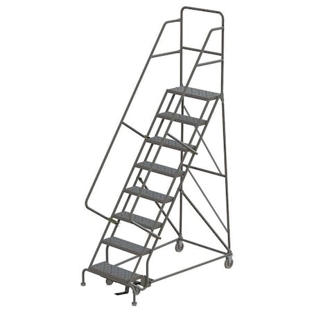 Tri-Arc 116 in H Steel Rolling Ladder, 8 Steps, 450 lb Load Capacity KDSR108242