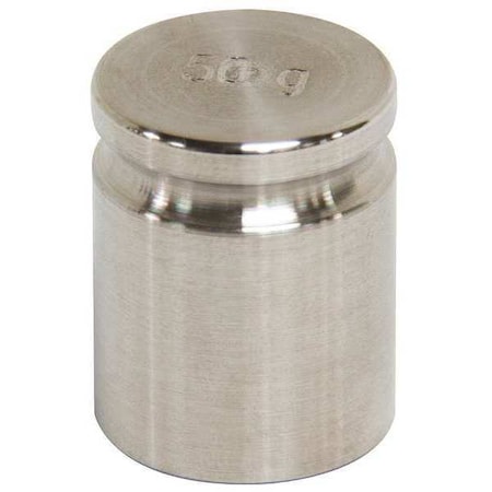 RICE LAKE WEIGHING SYSTEMS Calibration Weight, SS, 50g, Cylinder 12527