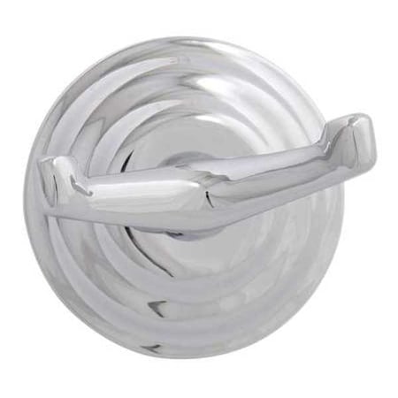 Zoro Select Bathroom Hook, 2 Hook, 2-3/8In D, Chrome 04-6202