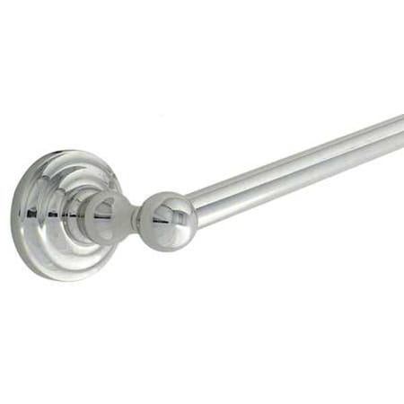 Zoro Select Towel Bar, Polished Chrome, Brentwood, 24In 04-6224