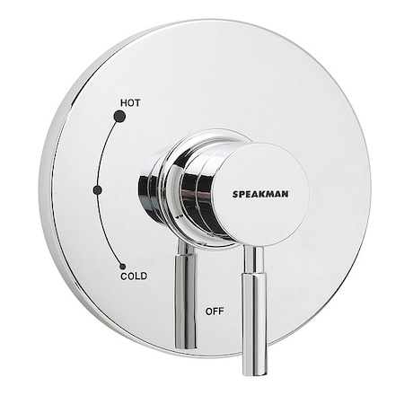 Speakman Wall Shower Valve and Trim, Manual, 1, Polished Chrome SM-1000-P