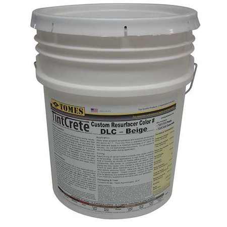 Je Tomes Concrete Resurfacer, Pail, Almond, TintCrete GRA-DLC-21