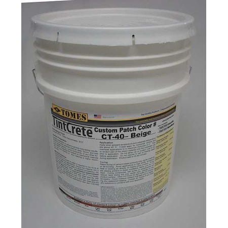 Je Tomes Concrete Patch and Repair, Pail, Almond, TintCrete GRA-CT40-121