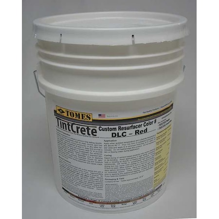Je Tomes Concrete Resurfacer, Pail, Red, TintCrete GRA-DLC-31