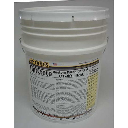 Tintcrete Concrete Patch and Repair, Pail, Red, TintCrete GRA-CT40-131
