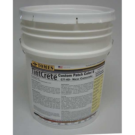 Je Tomes Concrete Patch and Repair, Pail, Gray, TintCrete GRA-CT40-160