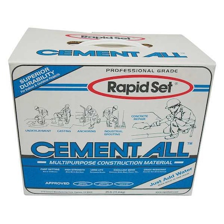Rapid Set Concrete Repair Compound, Box, Gray, Rapid Set GRA-RSCA-25