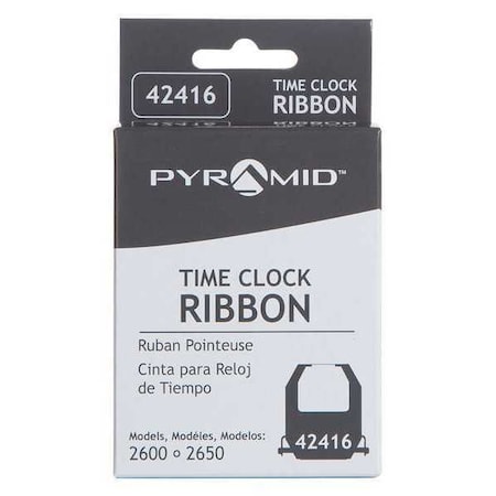 Pyramid Time Clock Replacement Ribbon, Black/Red 42416