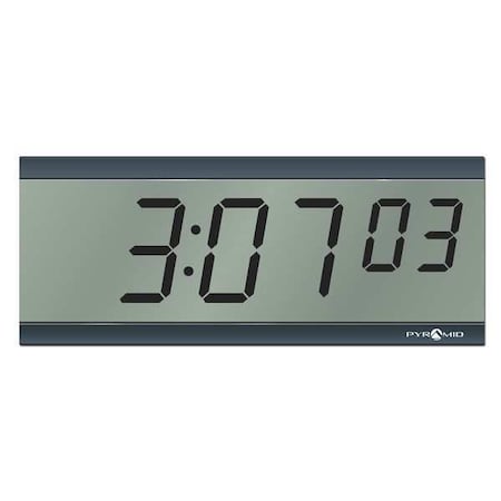Pyramid 11-1/4" Digital Wireless Synchronized LCD Clock, Black S9D3L6GBBB
