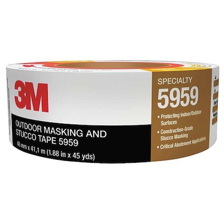 3M Painter's Tape, 48 mm W x 41 1/10 m L, 12 mil Thick, Red, Rubber Adhesive 5959