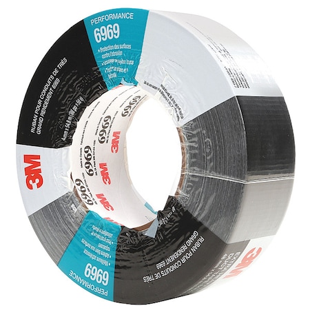 3M Duct Tape, Black, 60 yd L, 2 in W 6969